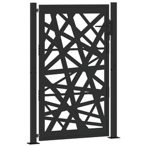 Schwarzes Gartentor 100x150 cm Stahl