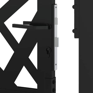 Schwarzes Gartentor 100x150 cm Stahl