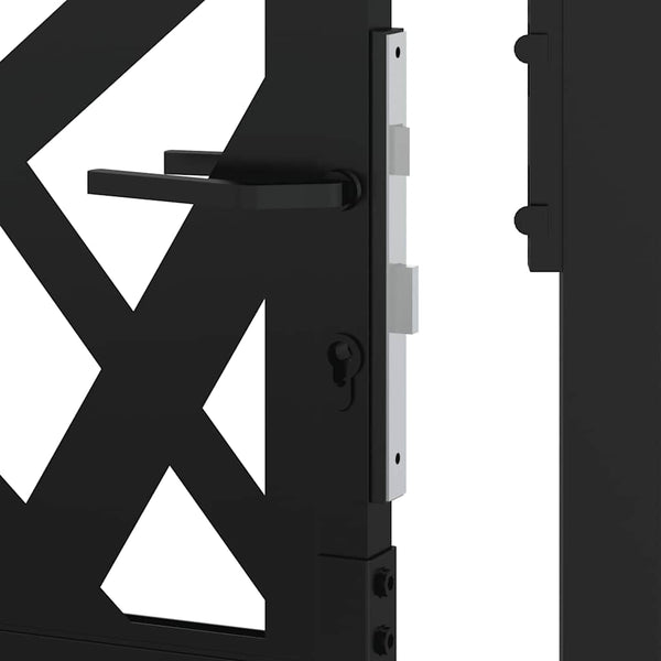 Schwarzes Gartentor 100x150 cm Stahl