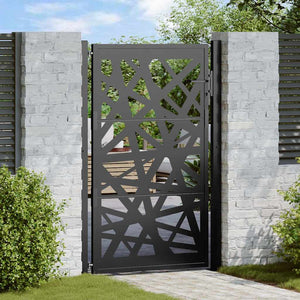 Schwarzes Gartentor 100x150 cm Stahl
