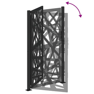 Gartentor Schwarz 100x175 cm Stahl