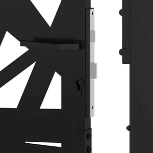 Gartentor Schwarz 100x175 cm Stahl