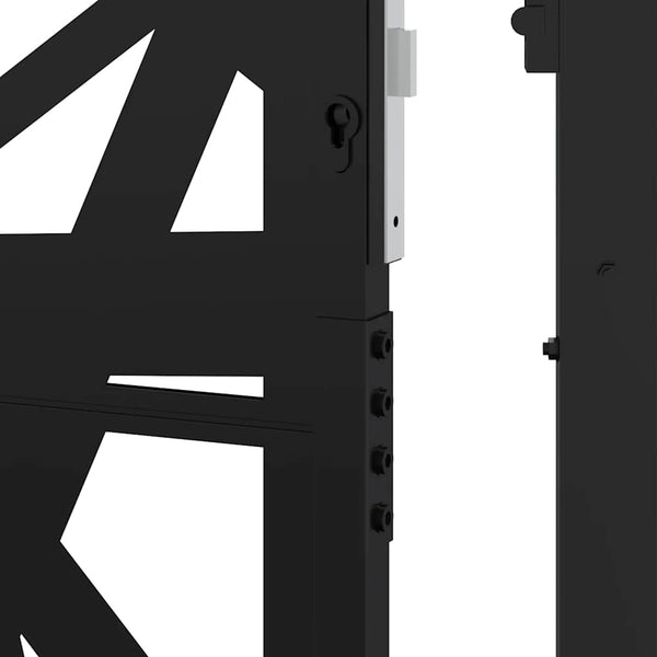 Gartentor Schwarz 100x200 cm Stahl