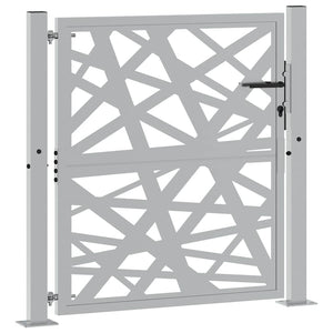 Cortenstahl Gartentor 100x100 cm, Helles Design