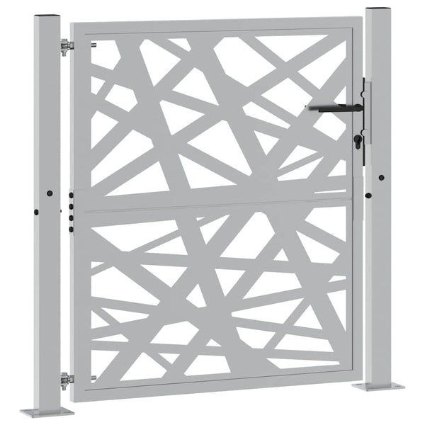 Cortenstahl Gartentor 100x100 cm, Helles Design