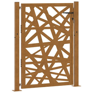 Cortenstahl Gartentor 100x125cm Helles Design