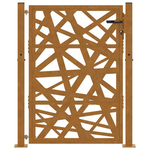 Cortenstahl Gartentor 100x125cm Helles Design