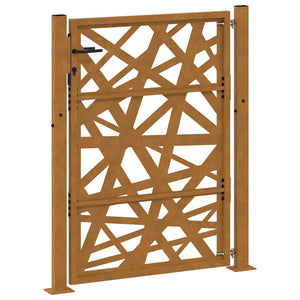 Cortenstahl Gartentor 100x125cm Helles Design