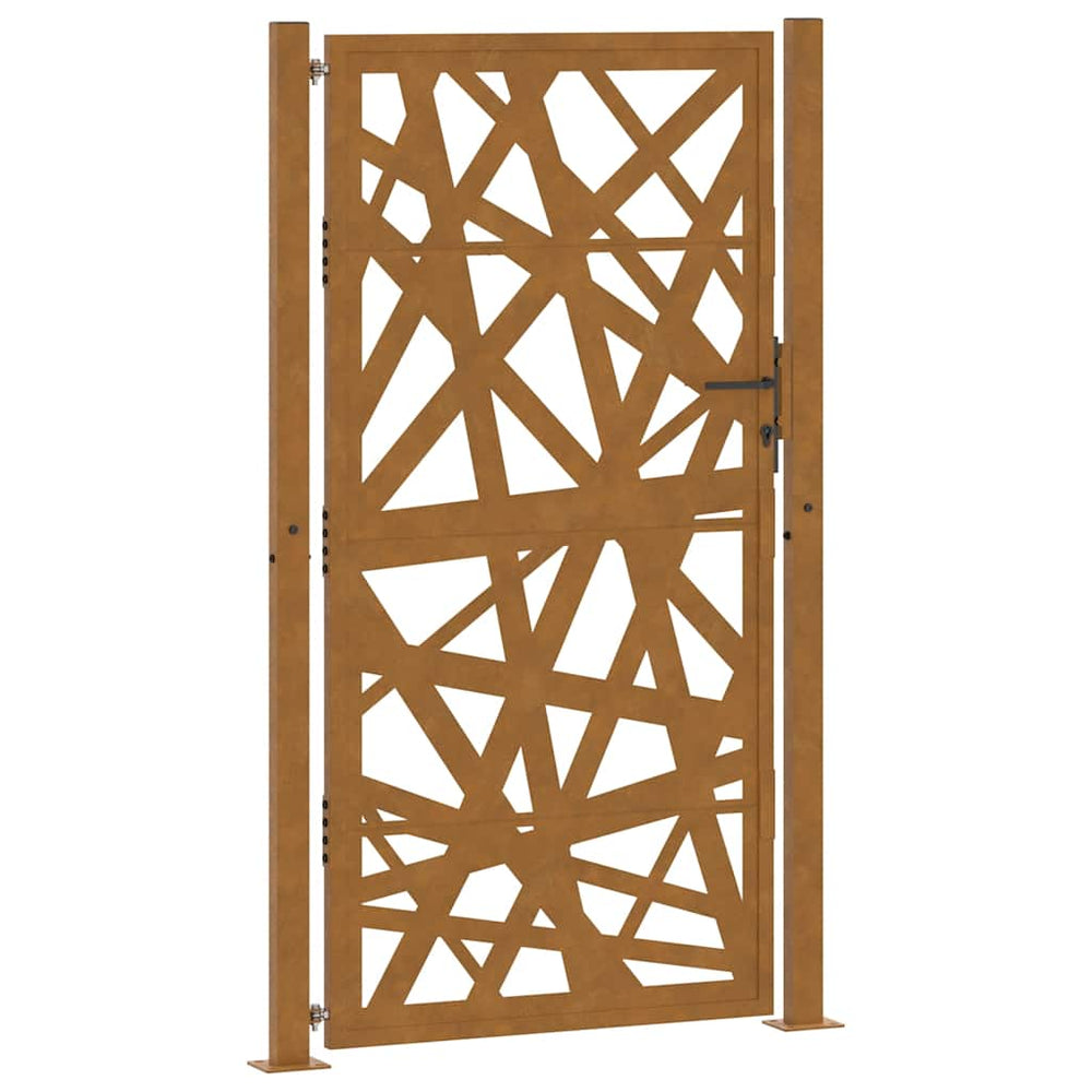 Gartentor Cortenstahl 100x175 cm Helles Design