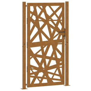 Gartentor Cortenstahl 100x175 cm Helles Design