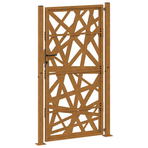 Gartentor Cortenstahl 100x175 cm Helles Design