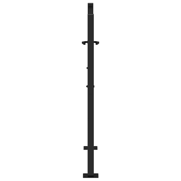 Gartentor Schwarz 100x100 cm Stahlblatt-Design