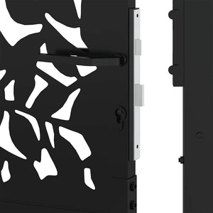 Gartentor Schwarz 100x100 cm Stahlblatt-Design