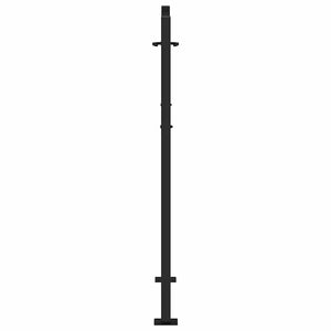 Gartentor Schwarz 100x125 cm Stahlblatt-Design