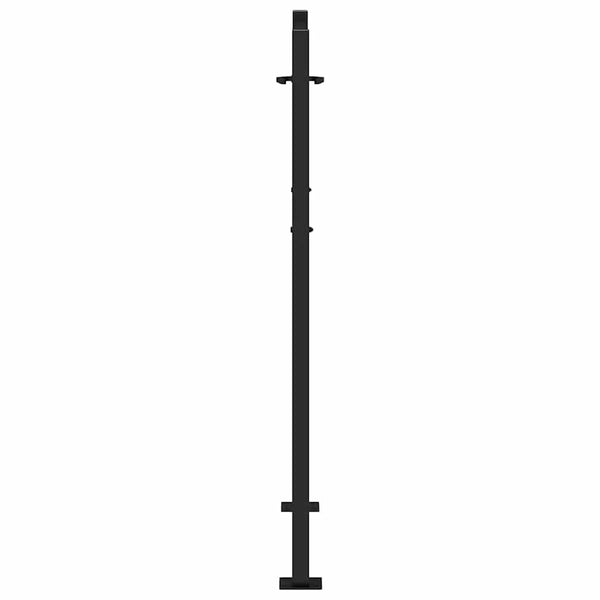 Gartentor Schwarz 100x125 cm Stahlblatt-Design