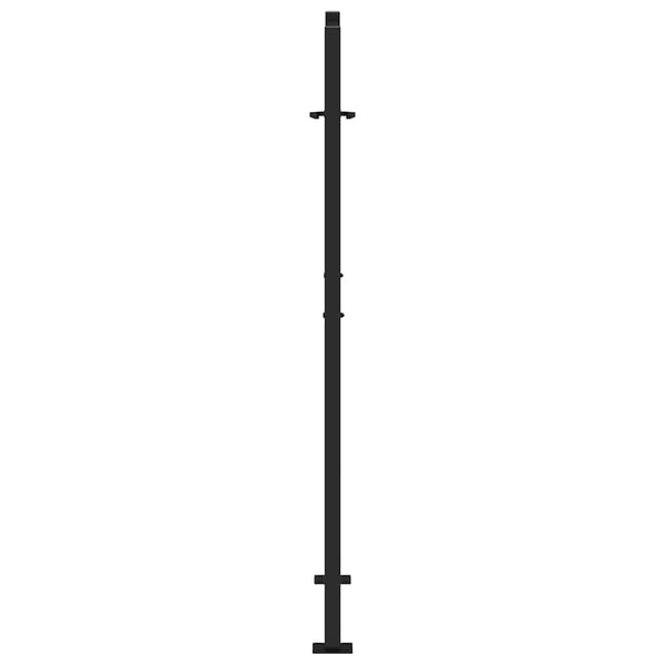 Schwarzes Gartentor 100x150 cm Stahlblatt-Design
