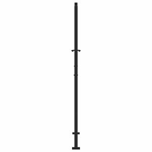 Schwarzes Gartentor 100x175 cm Stahlblatt-Design