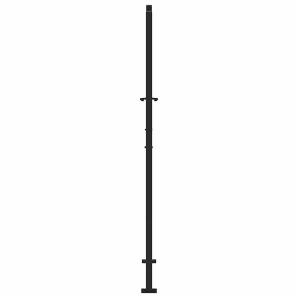 Schwarzes Gartentor 100x175 cm Stahlblatt-Design
