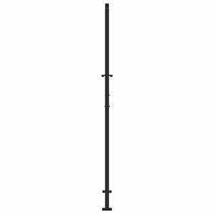 Schwarzes Gartentor 100x200 cm Stahlblatt-Design