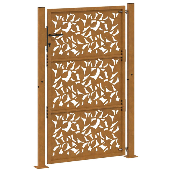 Gartentor 100x150 cm Stahl Blattdesign