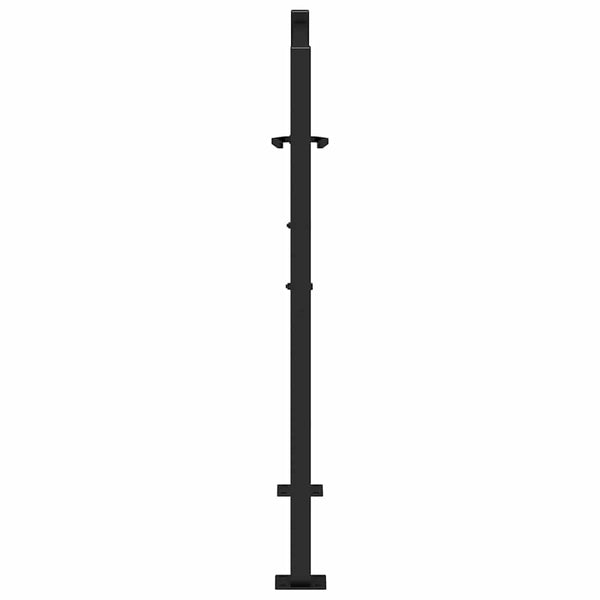 Gartentor Schwarz 100x100 cm Stahl Wellen-Design