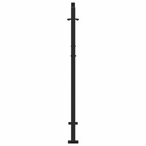 Gartentor Schwarz 100x125 cm Stahl Wellendesign
