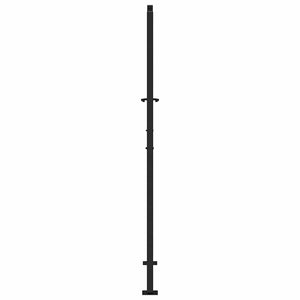 Schwarzes Gartentor 100x175 cm Stahl Wellendesign