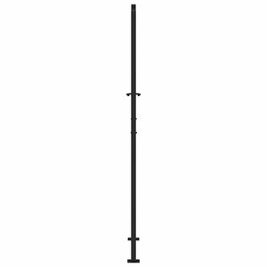 Schwarzes Gartentor Stahl Wellendesign 100x200 cm