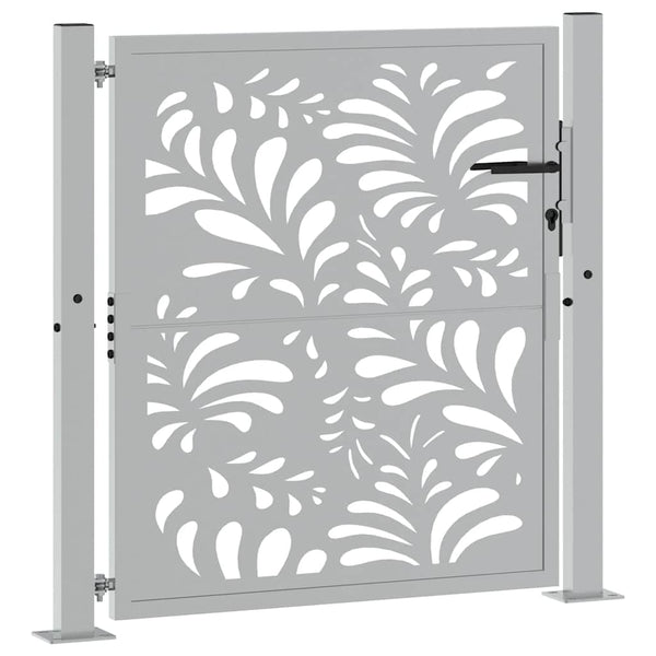 Gartentor 100x100 cm Cortenstahl Wellendesign