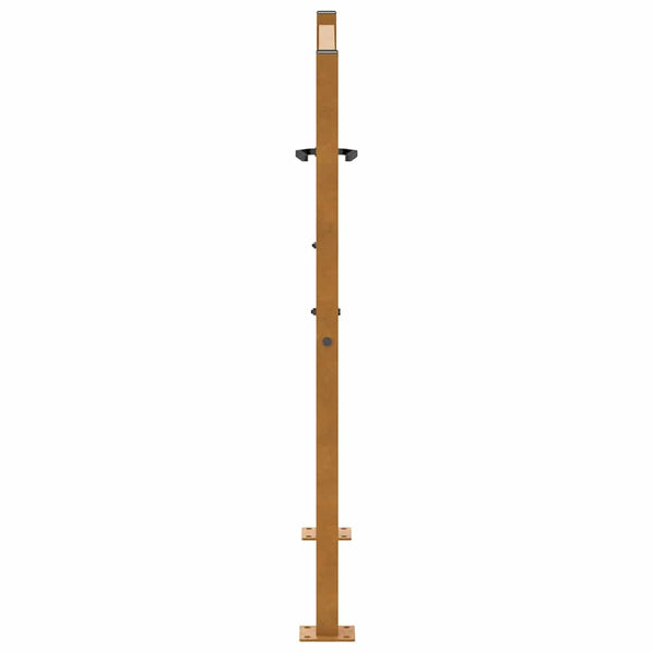 Gartentor 100x100 cm Cortenstahl Wellendesign