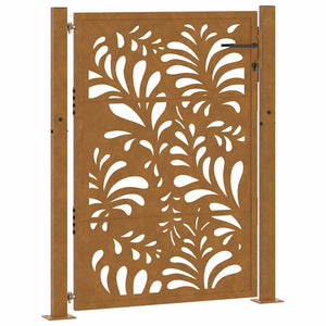 Gartentor Verwitterungsstahl 100x125cm Wellendesign
