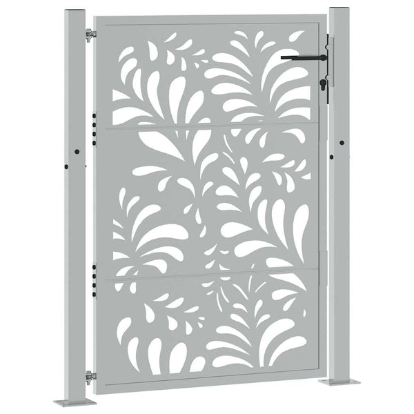 Gartentor Verwitterungsstahl 100x125cm Wellendesign