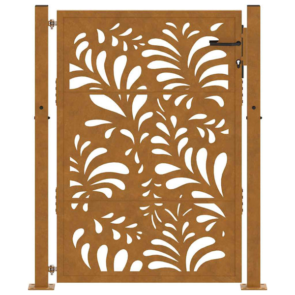 Gartentor Verwitterungsstahl 100x150cm Wellendesign