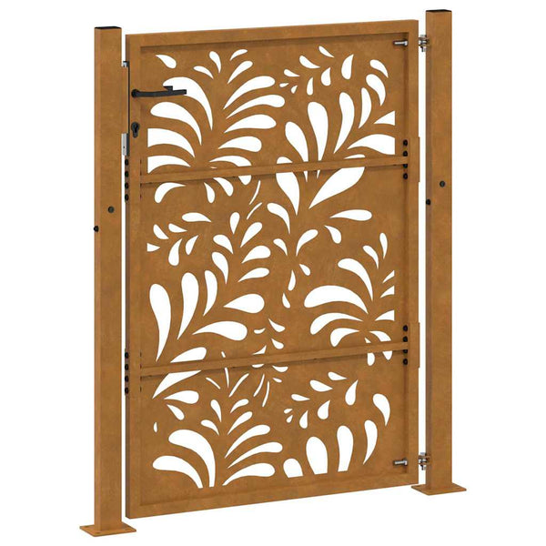 Gartentor Verwitterungsstahl 100x150cm Wellendesign