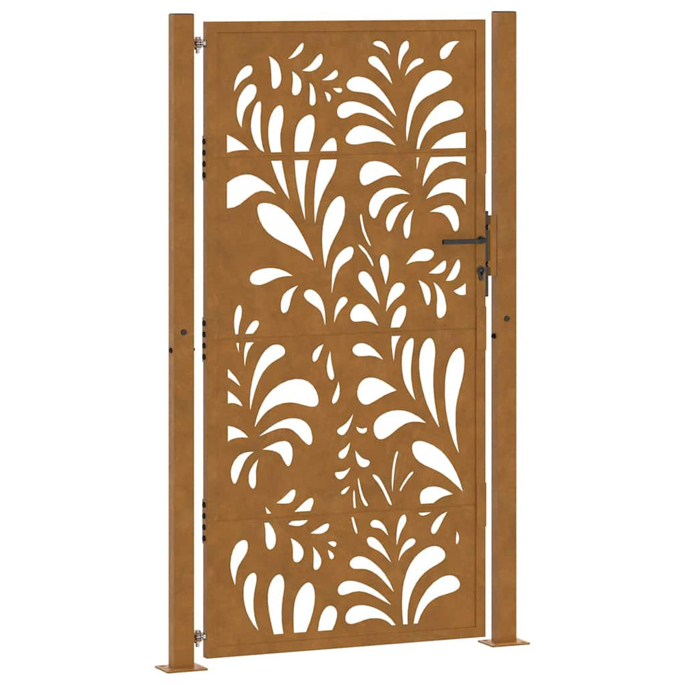 Gartentor Verwitterungsstahl 100x175cm Wellendesign
