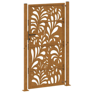 Gartentor Verwitterungsstahl 100x175cm Wellendesign