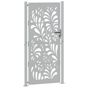 Gartentor 100x200 cm Verwitterungsstahl Wellendesign