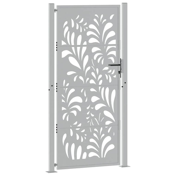 Gartentor 100x200 cm Verwitterungsstahl Wellendesign