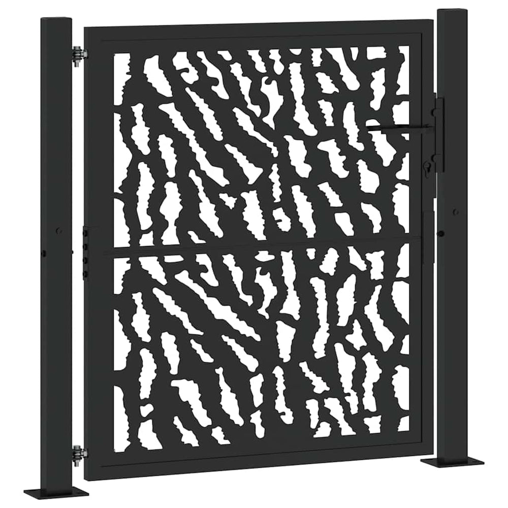Schwarzes Gartentor Stahl 100x100 cm Trace Design
