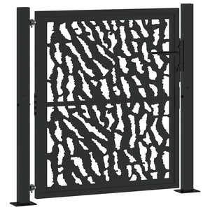 Schwarzes Gartentor Stahl 100x100 cm Trace Design