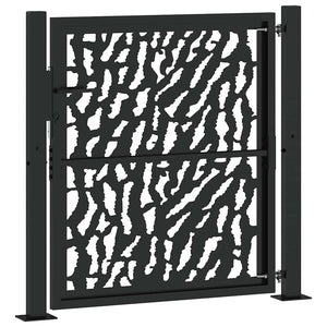 Schwarzes Gartentor Stahl 100x100 cm Trace Design