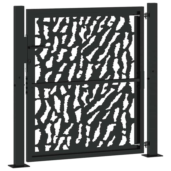 Schwarzes Gartentor Stahl 100x100 cm Trace Design