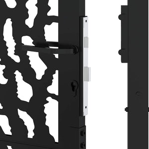 Schwarzes Gartentor Stahl 100x100 cm Trace Design
