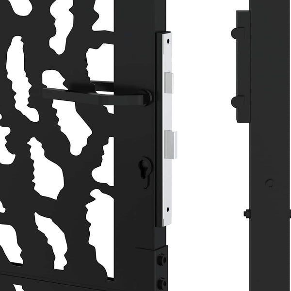 Schwarzes Gartentor Stahl 100x100 cm Trace Design