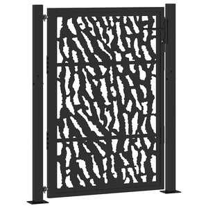 Schwarzes Gartentor Stahl 100x125 cm Trace Design