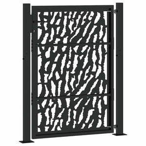 Schwarzes Gartentor Stahl 100x125 cm Trace Design