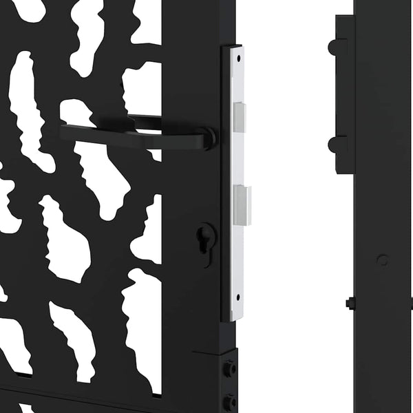 Schwarzes Gartentor Stahl 100x125 cm Trace Design