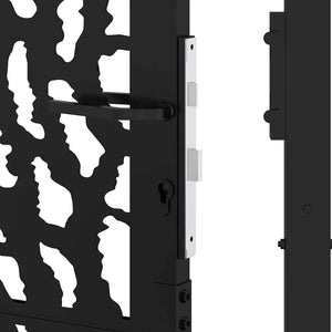 Schwarzes Gartentor 100x150 cm Stahl Trace Design