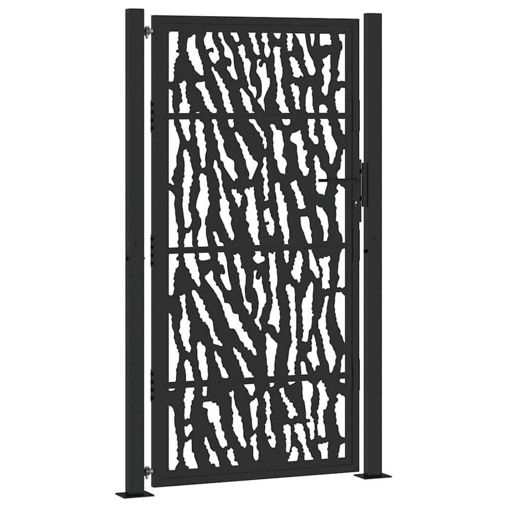 Gartentor Schwarz Stahl 100x175 cm