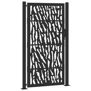 Gartentor Schwarz Stahl 100x175 cm